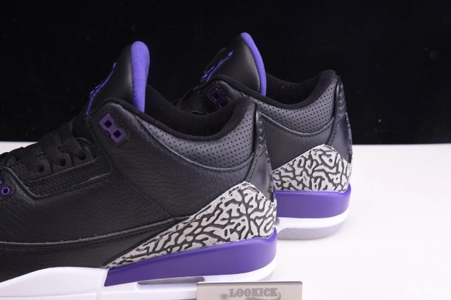 Kick Theory Black CT8532-050 Court Jordan Air Retro 3 Purple 0705